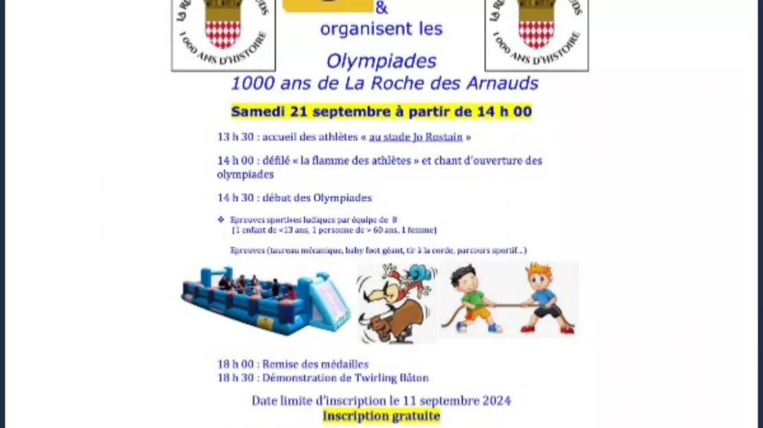 La Roche des Arnauds - Olympiades pour les 1000 ans de la commune