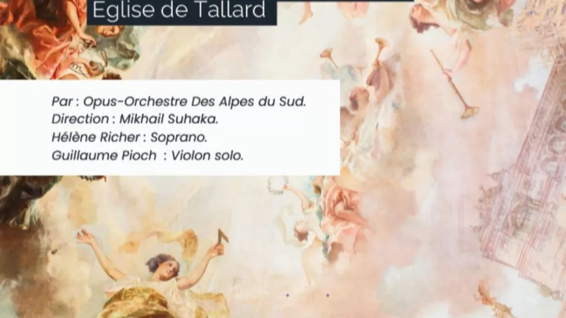 Concert de Noël à l'église de Tallard dimanche 15 décembre à 17h par Opus-Orchestre des Alpes du Sud