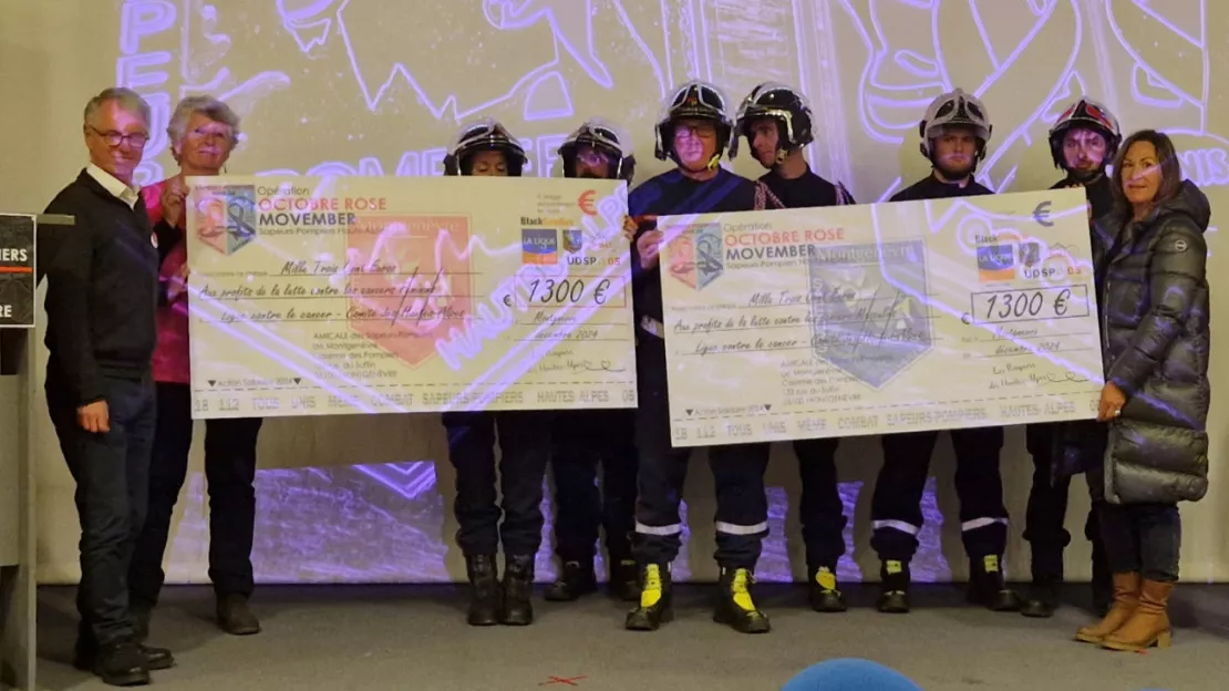 2.600 € remis par les pompiers de Montgenèvre à la Ligue contre le cancer