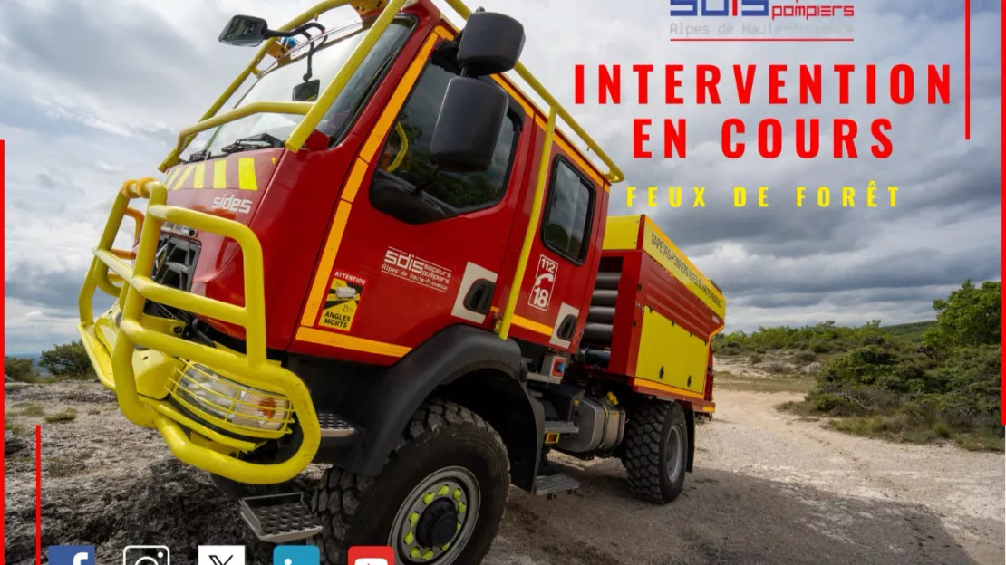 Alpes de Haute-Provence : feu de broussailles à Manosque