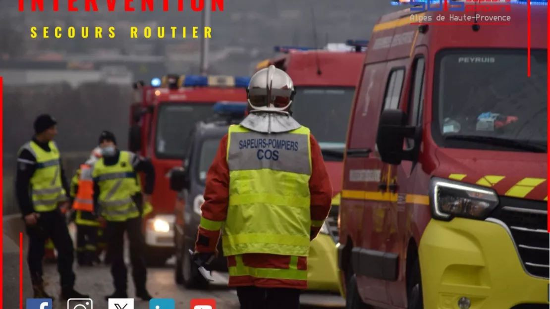 Alpes de Haute-Provence : deux blessées dans un accident sur la D957 ce samedi