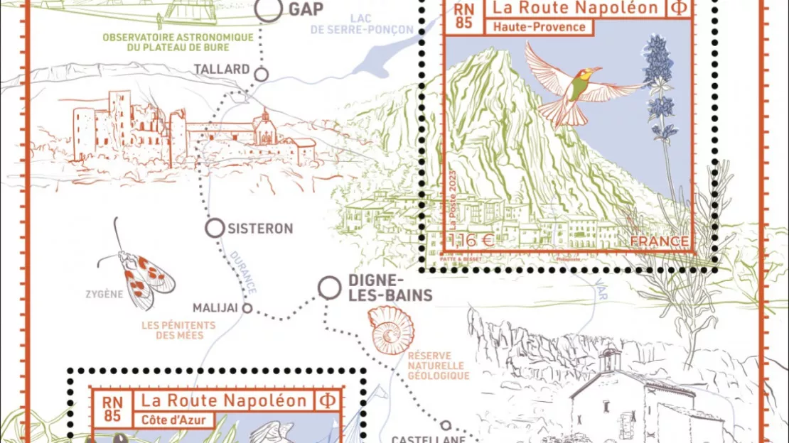 Alpes du Sud : la Route Napoléon a le droit à une série de timbres