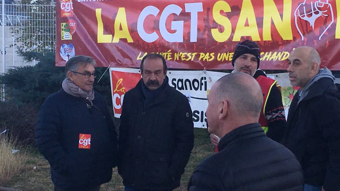 Haute-Provence : Philippe Martinez aux côtés des grévistes de Sanofi Sisteron