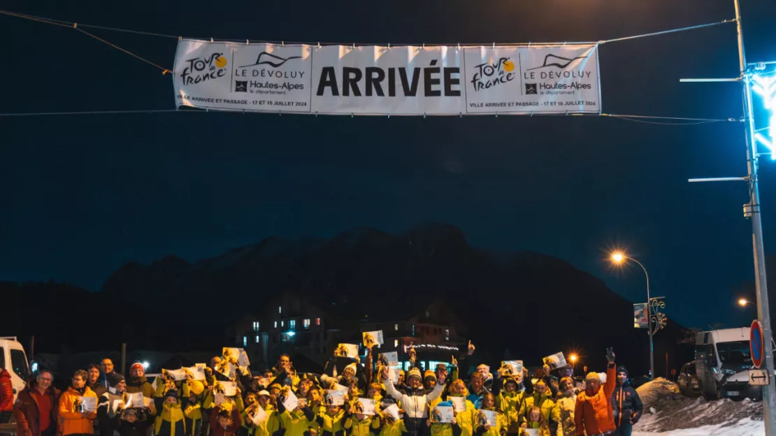 Hautes-Alpes : l'arrivée du Tour de France matérialisée à Dévoluy