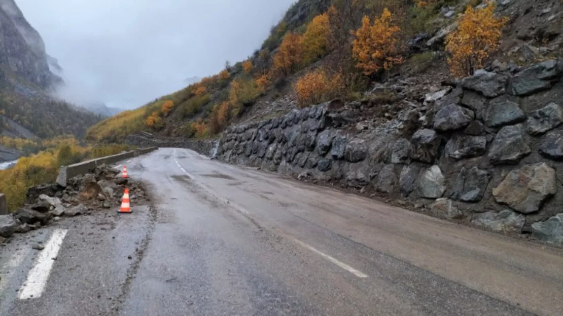 Hautes-Alpes : la RD 1091 fermée à La Grave suite à un éboulement