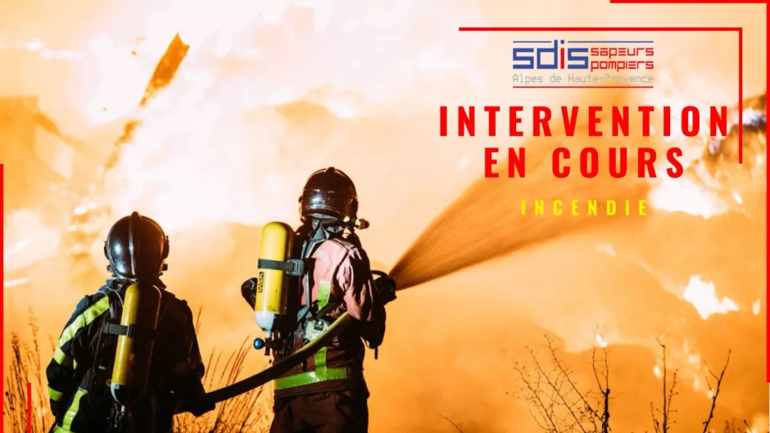 Un feu industriel en cours à la Brillanne