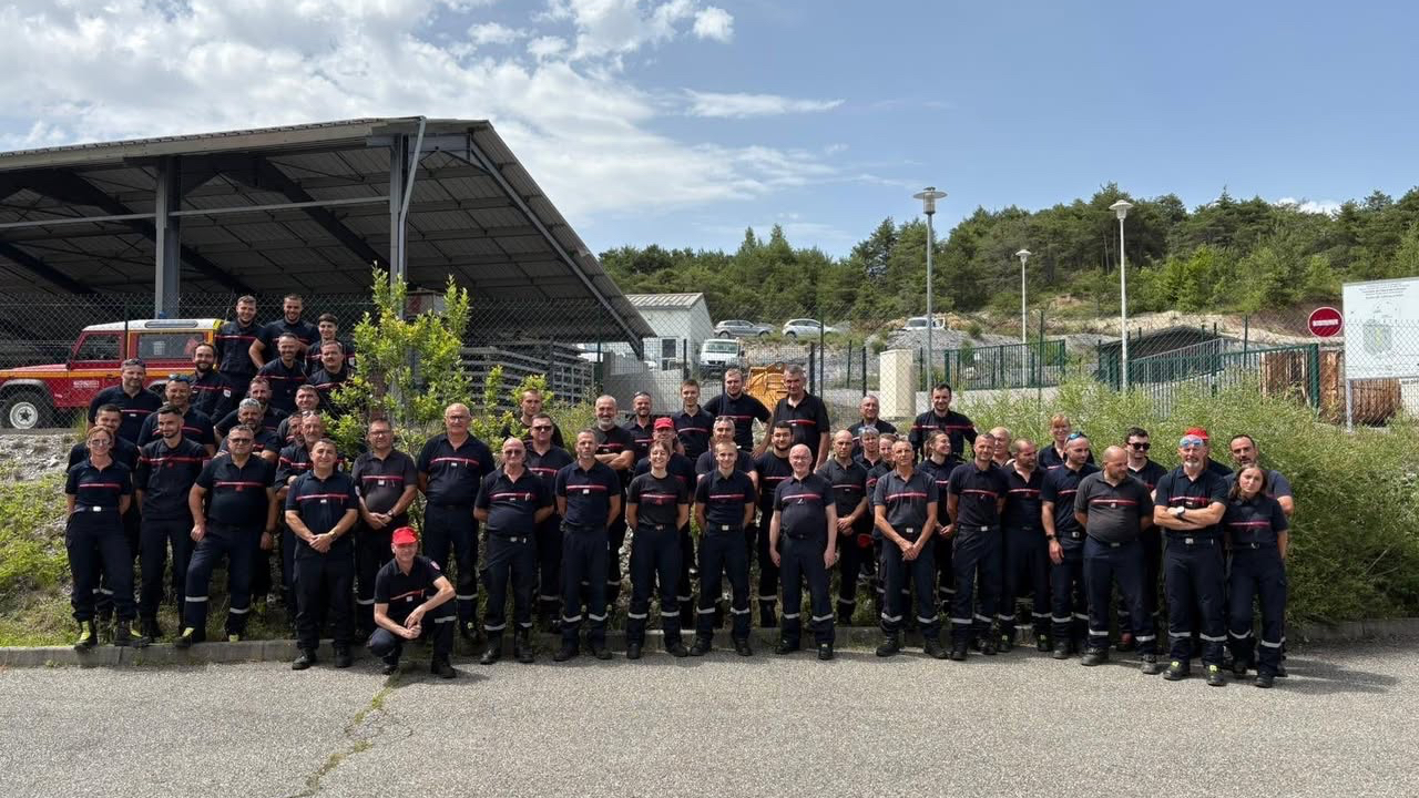 66 pompiers mobilisés pour une simulation d’incendie à la Bréole 66 pompiers mobilisés pour une simulation d’incendie à la Bréole