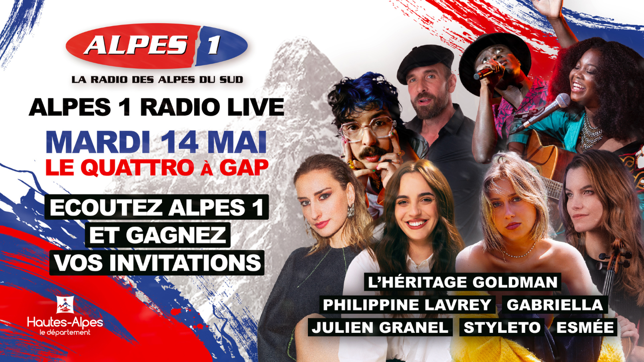 L'héritage Goldman : un concert privé le 14 mai au Quattro à Gap avec Alpes 1 L'héritage Goldman : un concert privé le 14 mai au Quattro à Gap avec Alpes 1