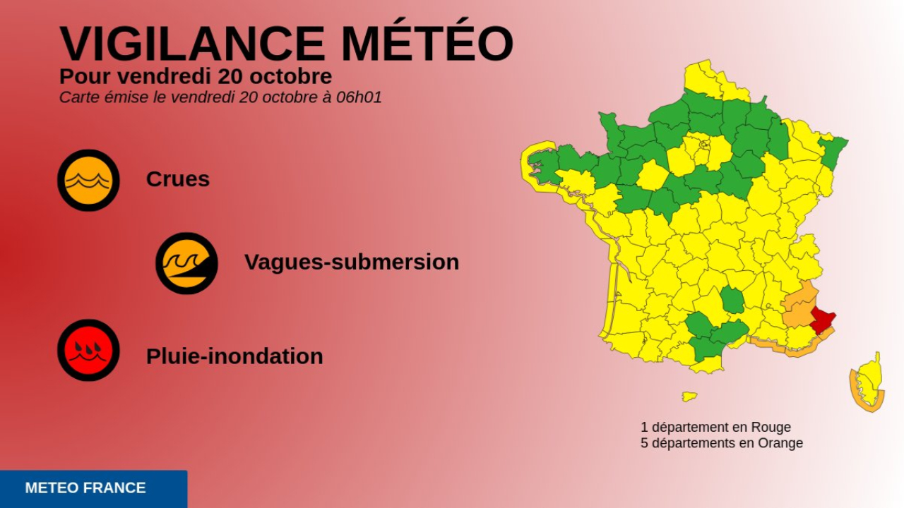 Alpes du Sud : vigilance orange pluie-inondation