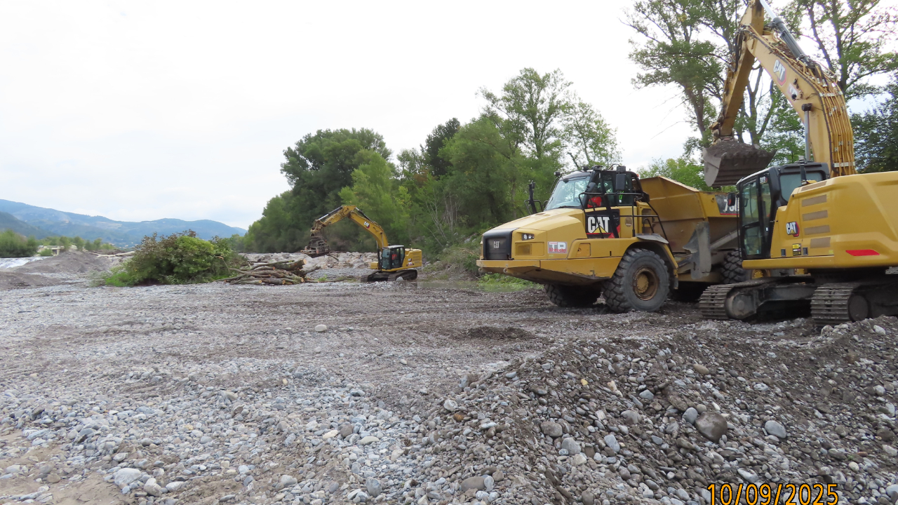 Bl&eacute;one, derni&egrave;re op&eacute;ration de travaux &agrave; Digne les Bains