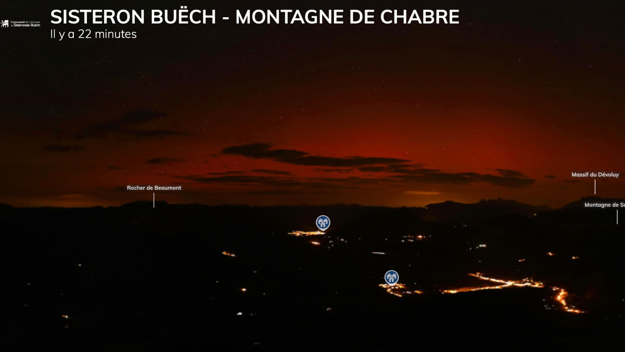 Des aurores bor&eacute;ales ont dans&eacute; la nuit derni&egrave;re dans le ciel des Alpes du Sud