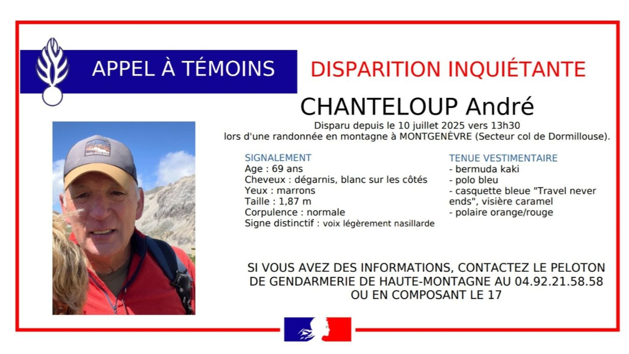 Disparition inquiétante d’un randonneur à Montgenèvre