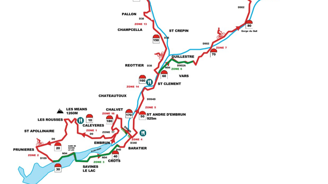 Embrunman 2025 : les routes impactées par la compétition Embrunman 2025 : les routes impactées par la compétition