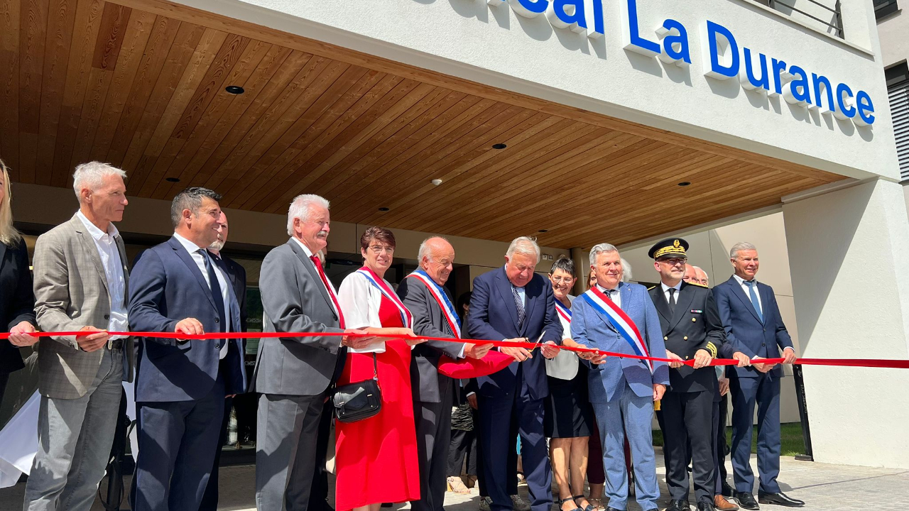 G&eacute;rard Larcher &agrave; l'inauguration de "La Durance" &agrave; Tallard