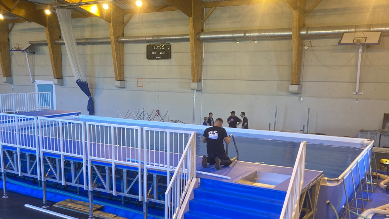 Haute-Provence : le bassin provisoire est pr&ecirc;t pour accueillir les &eacute;l&egrave;ves de Sisteron