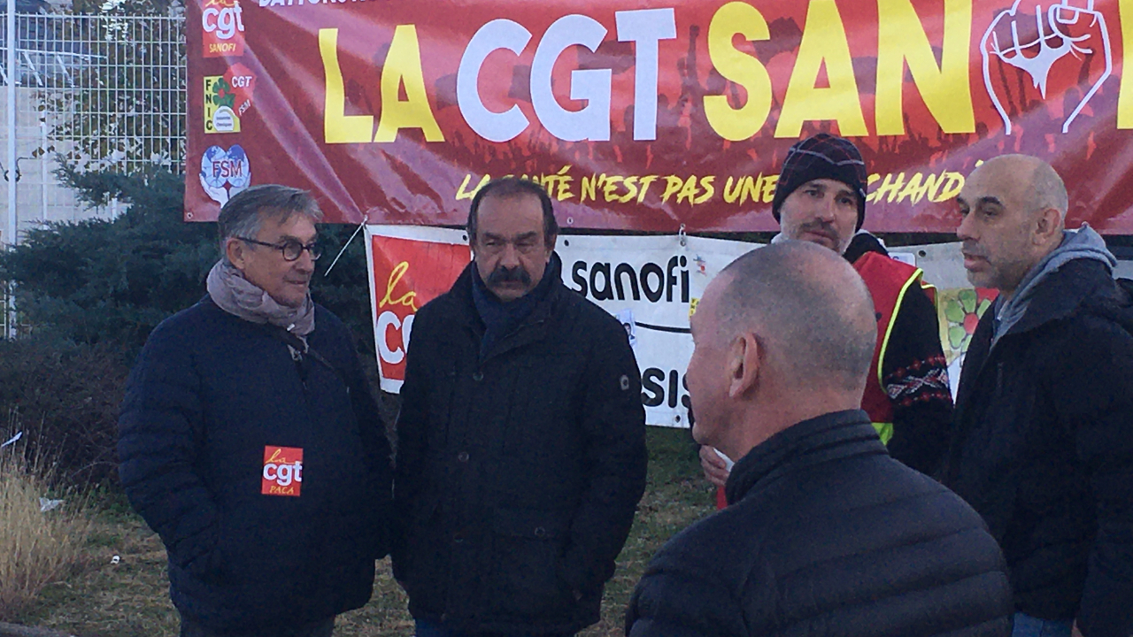 Haute-Provence : Philippe Martinez aux côtés des grévistes de Sanofi Sisteron