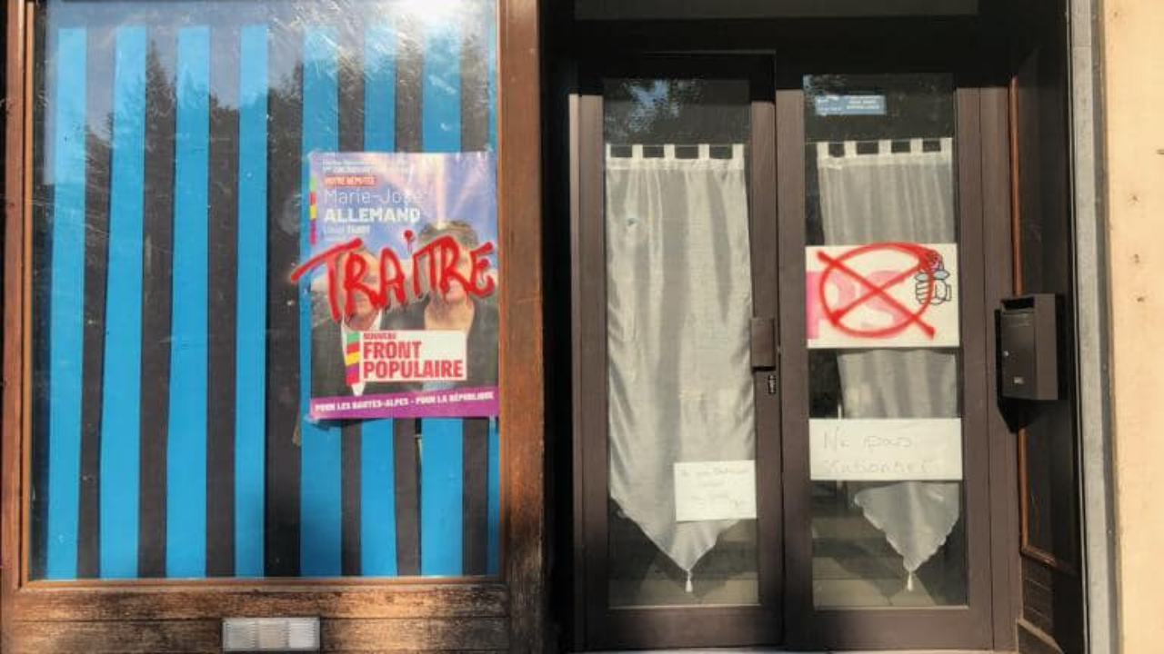 Hautes-Alpes : le local du parti Socialiste à Gap vandalisé Hautes-Alpes : le local du parti Socialiste à Gap vandalisé