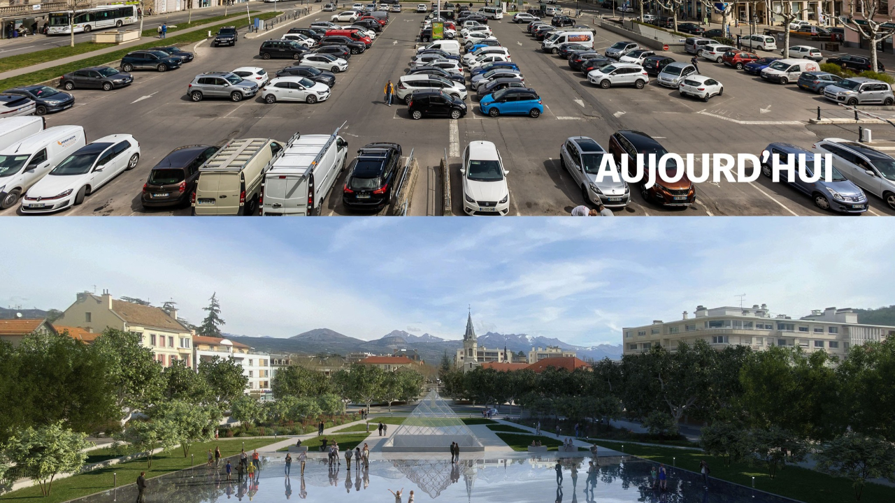 Hautes-Alpes : une pétition dit non au futur miroir d’eau de la place Desmichels à Gap Hautes-Alpes : une pétition dit non au futur miroir d’eau de la place Desmichels à Gap
