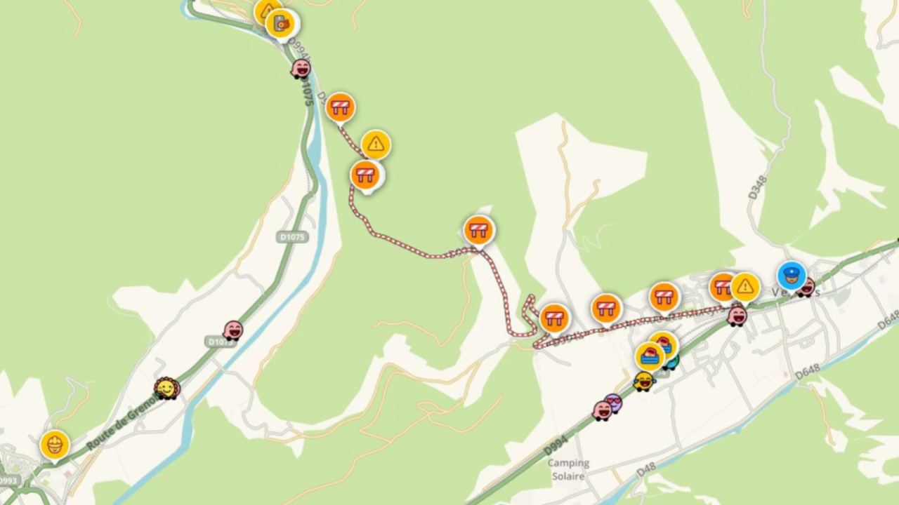 La RD 994b fermée entre Veynes et La Faurie