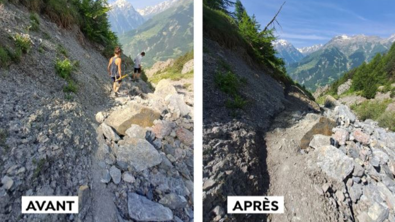 Les sentiers du Pays des Écrins entretenus et balisés