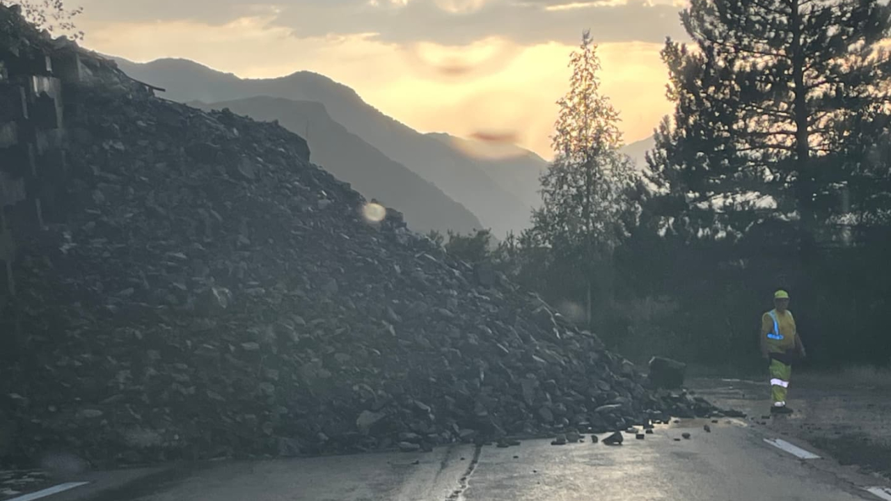 Orages : la RD 900c fermée dans l'Ubaye Orages : la RD 900c fermée dans l'Ubaye