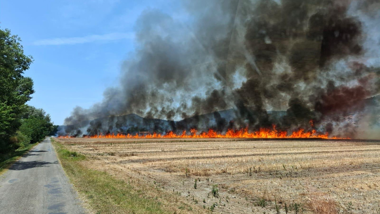 Un feu de chaume maîtrisé après avoir brûlé 4,5 hectares