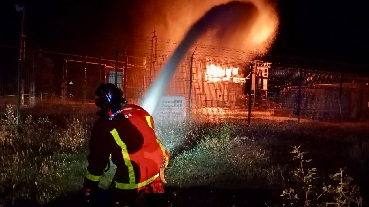 Un feu intense à Gréoux les Bains ce jeudi soir