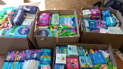 2.000 serviettes hygiéniques mais aussi 400 tampons récoltés lors d’une collecte solidaire dans le Guillestrois-Queyras