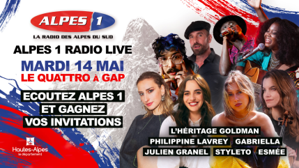 L'héritage Goldman : un concert privé le 14 mai au Quattro à Gap avec Alpes 1 L'héritage Goldman : un concert privé le 14 mai au Quattro à Gap avec Alpes 1