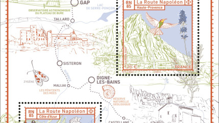 Alpes du Sud : la Route Napoléon a le droit à une série de timbres