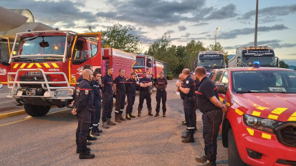 Alpes du Sud : une soixantaine de pompiers alpins en renfort à Vidauban