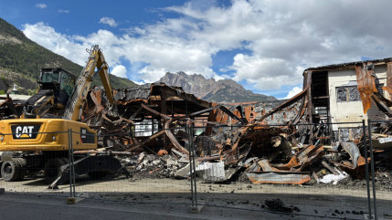 Blanchisserie de l’Argentière, les travaux de démolition ont débuté