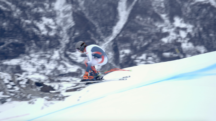 Hautes-Alpes : des skieurs pros sur la piste FIS de la station d'Orcières Hautes-Alpes : des skieurs pros sur la piste FIS de la station d'Orcières