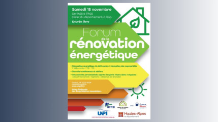 Hautes-Alpes : un forum sur la rénovation énergétique des bâtiments au siège du département samedi Hautes-Alpes : un forum sur la rénovation énergétique des bâtiments au siège du département samedi