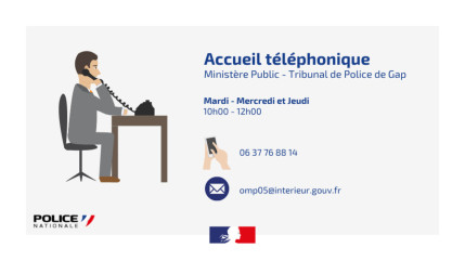 Hautes-Alpes : une permanence téléphonique au tribunal de police Hautes-Alpes : une permanence téléphonique au tribunal de police