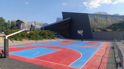 L’équipe de France de basket 3x3 à Superdévoluy