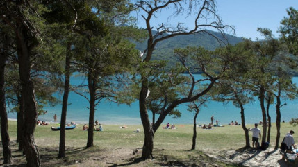 La baignade interdite sur la plage des Trémouilles à Chanteloube