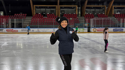 La championne de patinage artistique, Sarah Abitbol à Gap La championne de patinage artistique, Sarah Abitbol à Gap