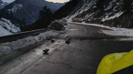 La RD 900 entre Saint-Paul sur Ubaye et Val d&rsquo;Oronaye coup&eacute;e &agrave; la circulation