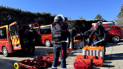 Un accident de Montgolfière simulé ce mercredi à Forcalquier Un accident de Montgolfière simulé ce mercredi à Forcalquier