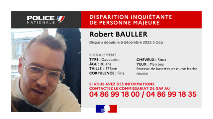 Une disparition inquiétante de personne majeure signalée par la police de Gap