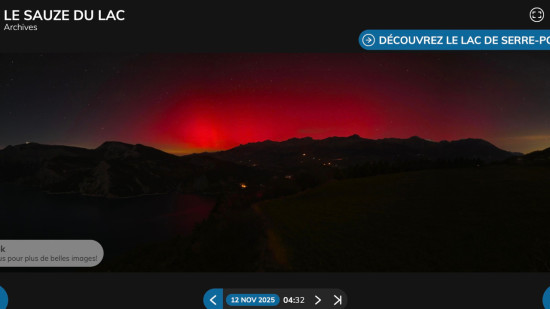 Des Aurores boréales visibles la nuit dernière dans le ciel des Alpes du Sud