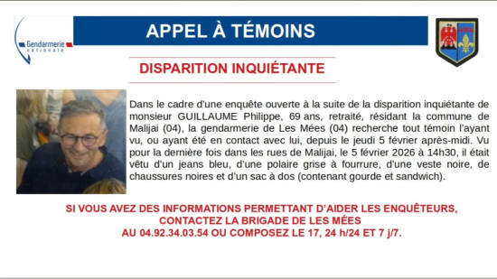 Un appel &agrave; t&eacute;moins lanc&eacute; par la gendarmerie