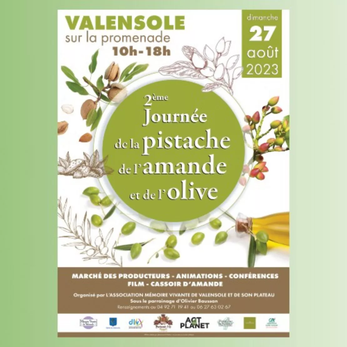2ème Journée de l'Olive, de l'Amande et de la Pistache à Valensole le 24 septembre 2023