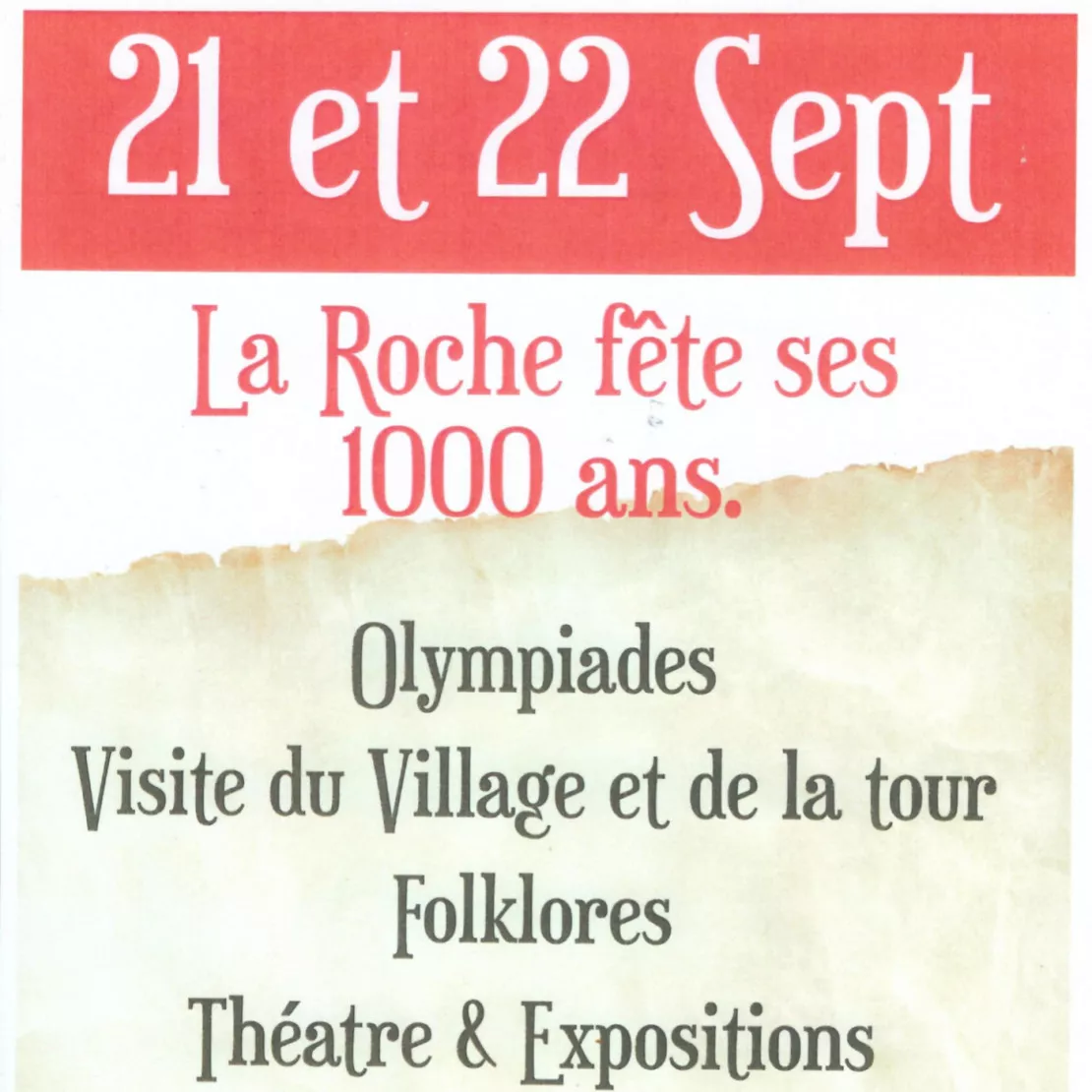 Près de chez vous...à La Roche des Arnauds, qui fête cette année ses 1000 ans !