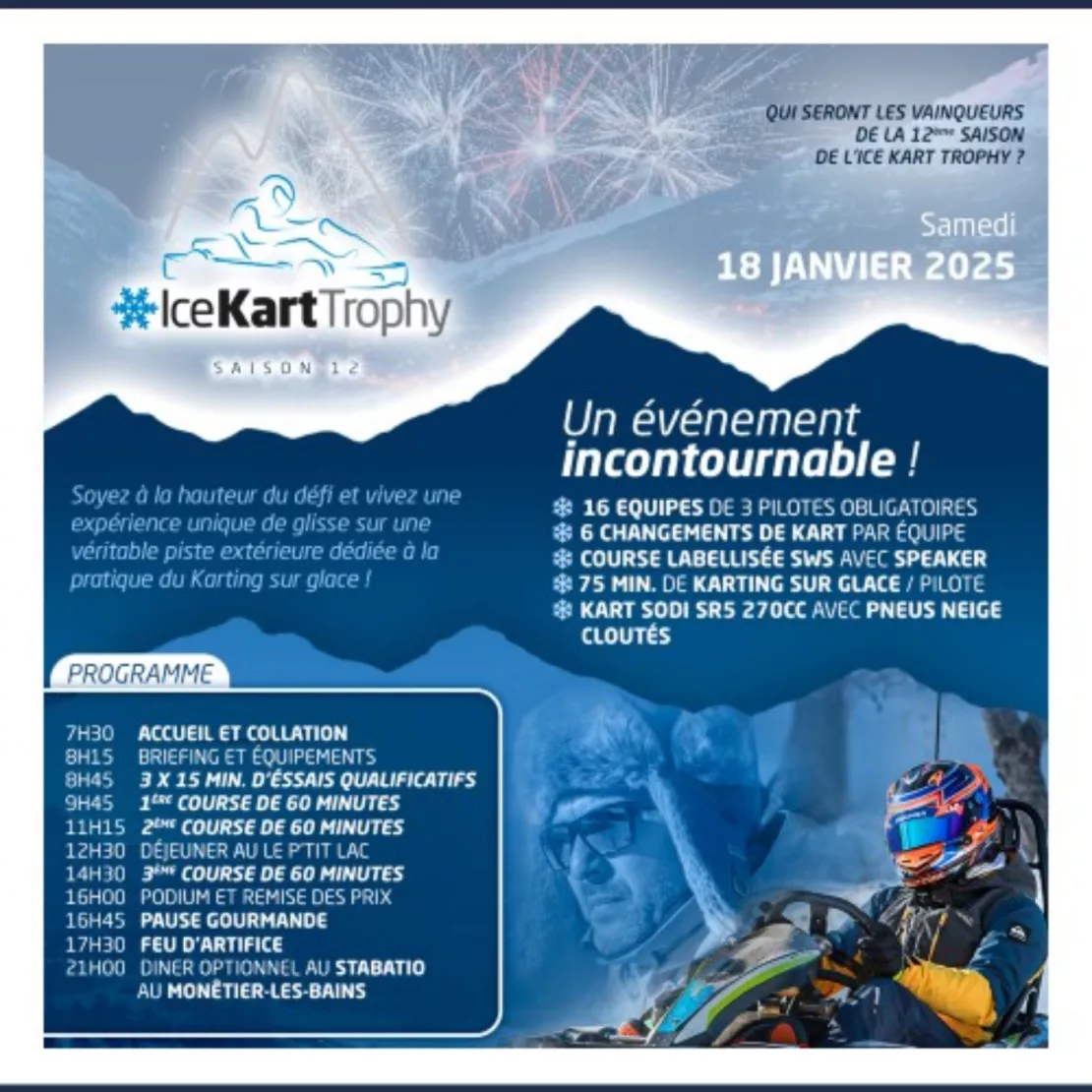 Près de chez vous...à Saint Chaffrey, pour la 12ème édition du Ice Kart Trophy samedi 18 janvier