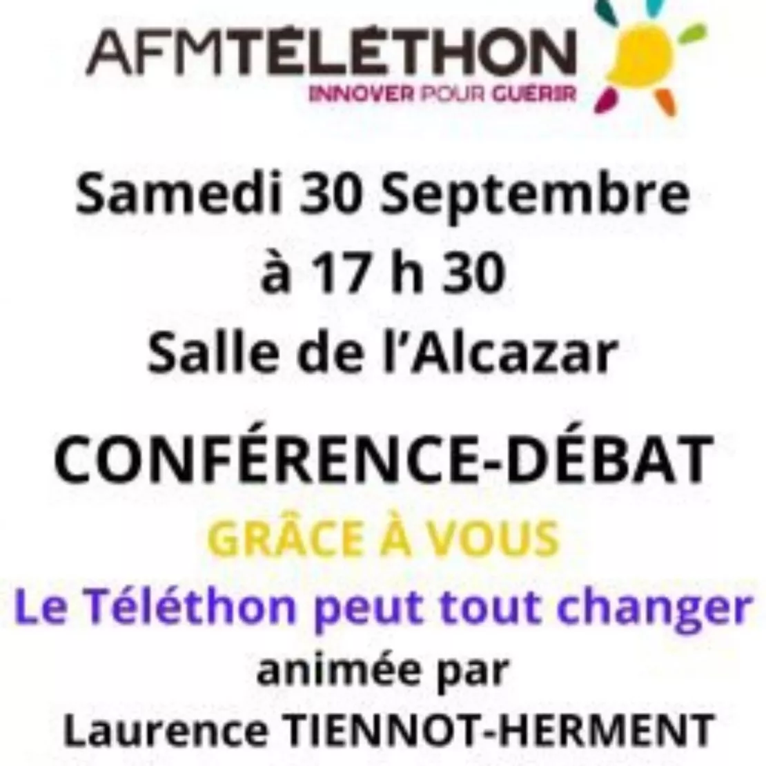 Rencontre avec Laurence Tiennot-Herment, Présidente de l’AFM-Téléthon et de Généthon, samedi 30 septembre 2023 à Sisteron
