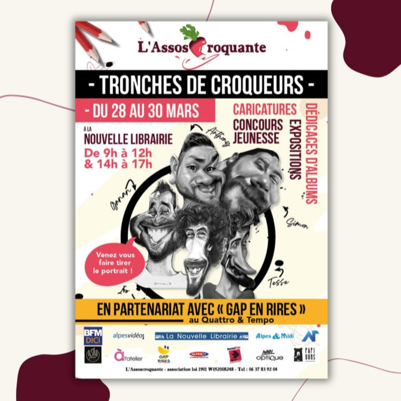 Alpes 1 & Vous : Tronches de Croqueurs - du 28 au 30 mars Alpes 1 & Vous : Tronches de Croqueurs - du 28 au 30 mars