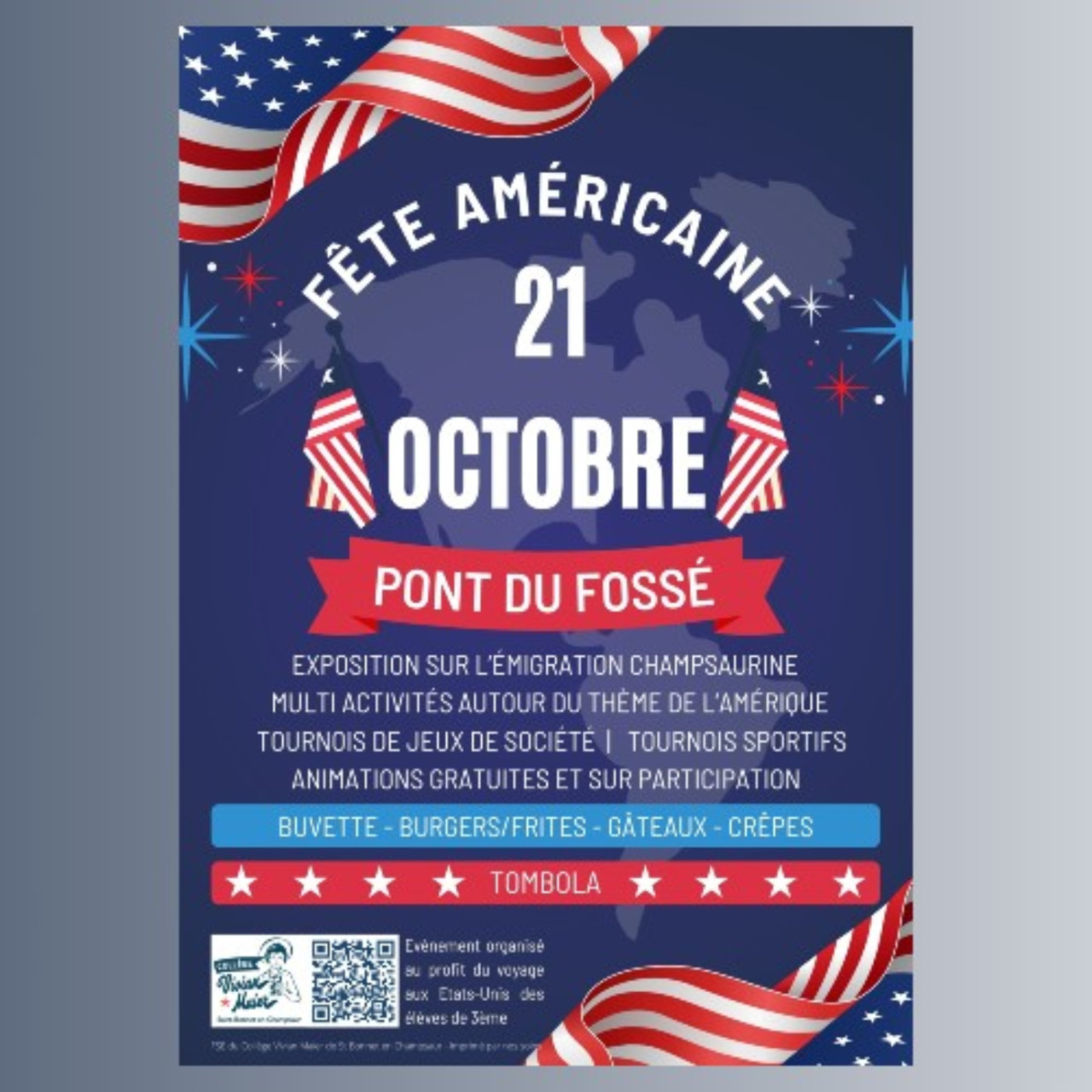 Fête Américaine à Saint Jean Saint Nicolas, samedi 21 octobre.
