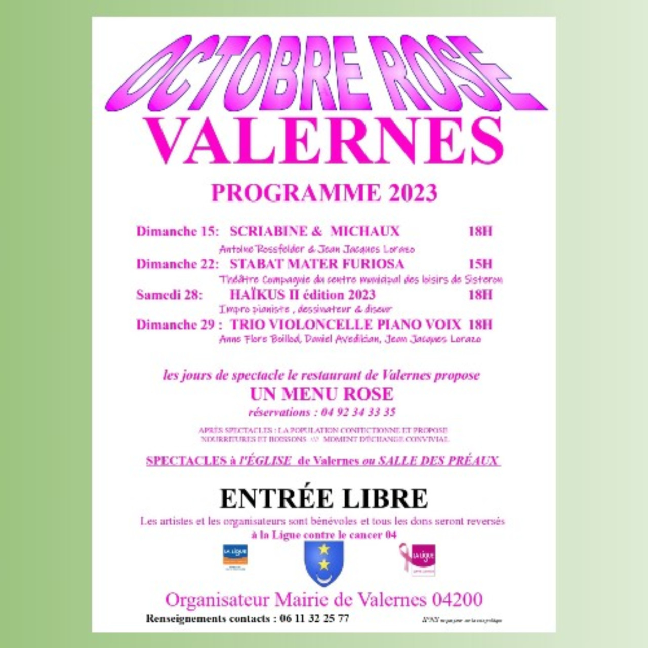 Octobre Rose à Valernes.